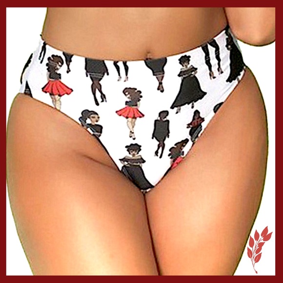 Cold Shoulder Ruffled High Waist Bandeau Bikini - Picture 4 of 7